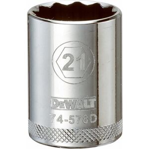 DeWalt Metric Shallow Socket, 12-Point, 1/2 In. Drive, 21mm - DWMT74578OSP DeWalt Metric Shallow Socket, 12-Point, 1/2 In. Drive, 21mm - DWMT74578OSP