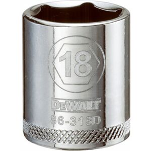 DeWalt Metric Shallow Socket, 6-Point, 3/8 In. Drive, 18mm - DWMT86313OSP DeWalt Metric Shallow Socket, 6-Point, 3/8 In. Drive, 18mm - DWMT86313OSP