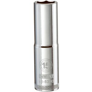 DeWalt Metric Deep Socket, 6-Point, 1/2-In. Drive, 15mm DWMT93530OSP DeWalt Metric Deep Socket, 6-Point, 1/2-In. Drive, 15mm DWMT93530OSP