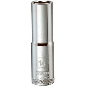 DeWalt Metric Deep Socket, 6-Point, 1/2 In. Drive, 14mm - DWMT93529OSP DeWalt Metric Deep Socket, 6-Point, 1/2 In. Drive, 14mm - DWMT93529OSP