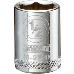 DeWalt SAE Socket, Shallow, 6-Point, 1/2 In., 3/8 In. Drive - DWMT88978OSP DeWalt SAE Socket, Shallow, 6-Point, 1/2 In., 3/8 In. Drive - DWMT88978OSP