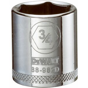 DeWalt SAE Socket, Shallow, 6-Point, 3/4 In., 3/8 In. Drive - DWMT88982OSP DeWalt SAE Socket, Shallow, 6-Point, 3/4 In., 3/8 In. Drive - DWMT88982OSP