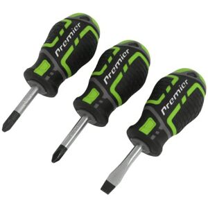 Sealey GripMAX Stubby Screwdriver Set, 3pc - Hi-Vis - AK4328HV Sealey GripMAX Stubby Screwdriver Set, 3pc - Hi-Vis - AK4328HV
