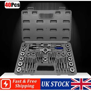 Unbranded (Grey) 40pc Metric Tap Die Set Nut Bolt Screw Thread Unbranded (Grey) 40pc Metric Tap Die Set Nut Bolt Screw Thread