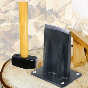 SPARES2GO Kindling Splitter Lump Mallet Hammer Kit Heavy Duty Mounted Log Splitting Wood C SPARES2GO Kindling Splitter Lump Mallet Hammer Kit Heavy Duty Mounted Log Splitting Wood C