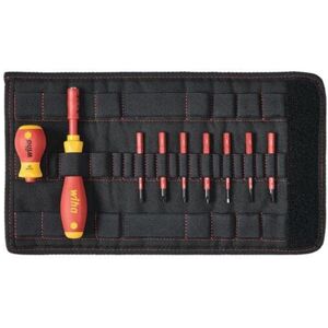 Wiha 9pc Screwdriver and bit set slimVario screwdriver Slotted Phillips Pozidriv Wiha 9pc Screwdriver and bit set slimVario screwdriver Slotted Phillips Pozidriv