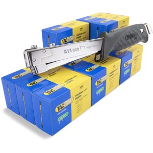 Tacwise 1778 A11 ECO Hammer Tacker with 60,000 140/8mm Staples, Uses Type 140/6- Tacwise 1778 A11 ECO Hammer Tacker with 60,000 140/8mm Staples, Uses Type 140/6-