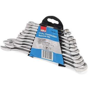 HILKA SPANNER SET 11PC COMBINATION METRIC WRENCH RING & ON RACK 6-19MM 17161102 HILKA SPANNER SET 11PC COMBINATION METRIC WRENCH RING & ON RACK 6-19MM 17161102