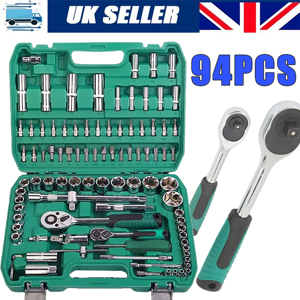 Unbranded 94x Socket Tool Set Ratchet Set 1/4"&1/2" Drive Screwdriver Bit w/Case Unbranded 94x Socket Tool Set Ratchet Set 1/4"&1/2" Drive Screwdriver Bit w/Case