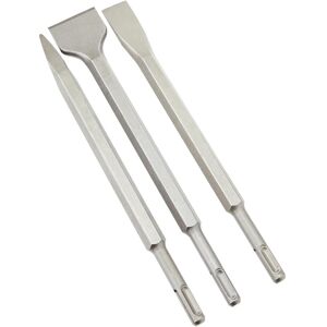 Silverline 515779 SDS Plus Hex Chisel Set 3pce 250 mm 20, 40 mm and Point Silverline 515779 SDS Plus Hex Chisel Set 3pce 250 mm 20, 40 mm and Point