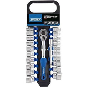Draper 16373 Square Drive Combined MM/AF Socket and Ratchet 22 Pieces Set, 3/8" Draper 16373 Square Drive Combined MM/AF Socket and Ratchet 22 Pieces Set, 3/8"