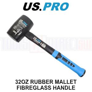 US PRO Tools 32OZ Rubber Mallet With Fibreglass Handle 4604 US PRO Tools 32OZ Rubber Mallet With Fibreglass Handle 4604