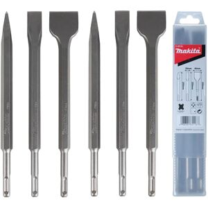 Makita 6 Piece SDS Plus Point Bullet Cold Flat Scaling Chisel Set Masonry 250mm Makita 6 Piece SDS Plus Point Bullet Cold Flat Scaling Chisel Set Masonry 250mm