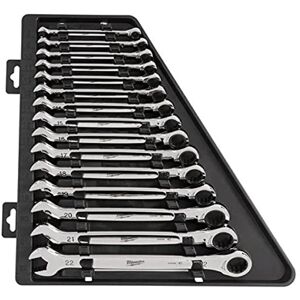 Milwaukee MLW48-22-9516 Ratcheting Combination Wrench Set Metric Milwaukee MLW48-22-9516 Ratcheting Combination Wrench Set Metric