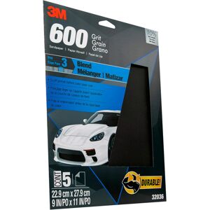 3M Wetordry Sandpaper 32036 600 Grit 9 in x 11 in 5 Sheets Per Pack 3M Wetordry Sandpaper 32036 600 Grit 9 in x 11 in 5 Sheets Per Pack