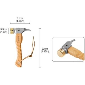 GreenZech (Wood B 22cm) Outdoor Camping Tent Peg Hammer Multifunctional Hiking Fishing St GreenZech (Wood B 22cm) Outdoor Camping Tent Peg Hammer Multifunctional Hiking Fishing St