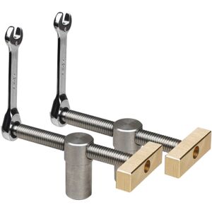 GreenZech (TYPE-F) Woodworking Table Vice Clamp - Durable Brass & Stainless Steel, 19mm/20 GreenZech (TYPE-F) Woodworking Table Vice Clamp - Durable Brass & Stainless Steel, 19mm/20