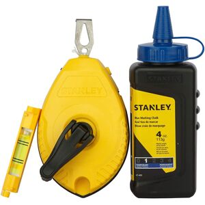 Stanley Chalk Line Box Set Blue Chalk with Plastic Line Level 4oz 3-Piece (47 Stanley Chalk Line Box Set Blue Chalk with Plastic Line Level 4oz 3-Piece (47