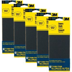 3M Emery Cloth Sandpaper For Sanding Metal Surfaces 3 Sheets 3.67-in x 9-in Asso 3M Emery Cloth Sandpaper For Sanding Metal Surfaces 3 Sheets 3.67-in x 9-in Asso