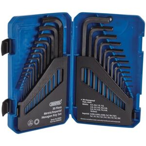 Draper 30 Piece Hexagon Allen Key Set Metric/Imperial Combined Long Pattern Ha Draper 30 Piece Hexagon Allen Key Set Metric/Imperial Combined Long Pattern Ha