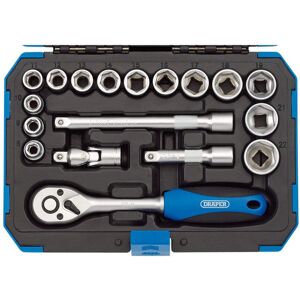 Draper Expert 18 Piece Metric Socket Set Ratchet Tool and Case 3/8" Square D Draper Expert 18 Piece Metric Socket Set Ratchet Tool and Case 3/8" Square D