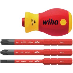 Wiha Softfinish Electric Slimvario Stubby Screwdriver Set, 4 Piece Wiha Softfinish Electric Slimvario Stubby Screwdriver Set, 4 Piece