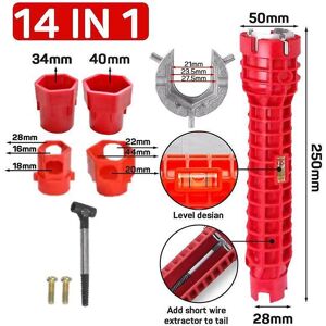 Unbranded (14 IN 1) 14 In 1 Sink Faucet Wrench Anti-Slip Handle Double Head Wrench Plumbin Unbranded (14 IN 1) 14 In 1 Sink Faucet Wrench Anti-Slip Handle Double Head Wrench Plumbin