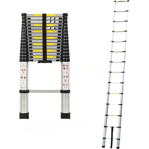 Unbranded 6.2M Portable Heavy Duty Aluminium Telescopic Steps Ladder Extendable Unbranded 6.2M Portable Heavy Duty Aluminium Telescopic Steps Ladder Extendable