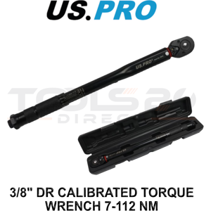 Us Pro Tools 3/8" Dr Calibrated Torque Wrench - 7-112 Nm - Torque Wrench Us Pro Tools 3/8" Dr Calibrated Torque Wrench - 7-112 Nm - Torque Wrench
