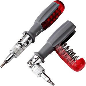 Unbranded (As show, One size) Red, 1 Piece Ratchet Screwdriver with Magnetic Multi Bit, 10 Unbranded (As show, One size) Red, 1 Piece Ratchet Screwdriver with Magnetic Multi Bit, 10