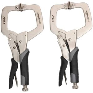 Amazon Basics Metal Face Clamp, 11-inch, 2-Pack, Black/Silver Amazon Basics Metal Face Clamp, 11-inch, 2-Pack, Black/Silver