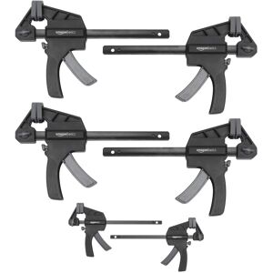 Amazon Basics 6 Piece Steel Spring Clamp Set, 2 Pieces 10.16 cm, 4 Piece 15.24 c Amazon Basics 6 Piece Steel Spring Clamp Set, 2 Pieces 10.16 cm, 4 Piece 15.24 c