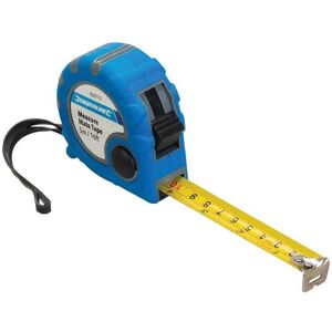 (8mm x 26ft x 25mm, Blue) Silverline Tape Measure (8mm x 26ft x 25mm, Blue) Silverline Tape Measure