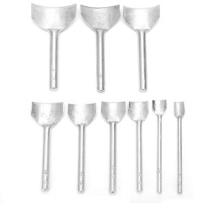 Unbranded 9Pcs Half Round Punch Steel Handheld Leather Strap Unbranded 9Pcs Half Round Punch Steel Handheld Leather Strap
