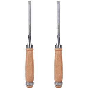 Unbranded 2PCs Flat Chisel Carpentry Tools Wooden Handle Unbranded 2PCs Flat Chisel Carpentry Tools Wooden Handle