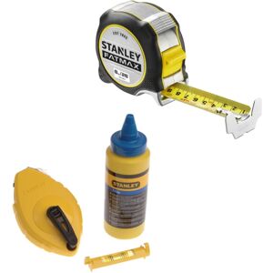 Stanley FatMax 8m STA538218 Tape Measure 0-47-443 30m Chalk Line Measuring Set Stanley FatMax 8m STA538218 Tape Measure 0-47-443 30m Chalk Line Measuring Set