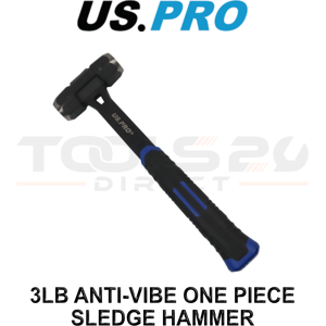 US PRO Tools 3lb Anti-Vibe One Piece Sledge Hammer 4624 US PRO Tools 3lb Anti-Vibe One Piece Sledge Hammer 4624