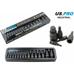 us pro 15pc Impact Torx Bit Socket Set 1/4,3/8,1/2" Drive T6-T70 us pro 15pc Impact Torx Bit Socket Set 1/4,3/8,1/2" Drive T6-T70