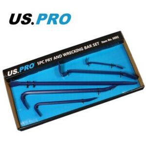 US PRO Tools 5pc Pry, Wrecking, Crow, Jemmy Bar Set, Flat, Aligning Set 6882 US PRO Tools 5pc Pry, Wrecking, Crow, Jemmy Bar Set, Flat, Aligning Set 6882