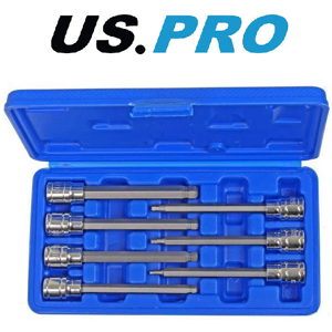 US PRO 7pc 3/8"Dr Long Ball End Hex Bit Socket Set 3 - 10mm Allen Key US PRO 7pc 3/8"Dr Long Ball End Hex Bit Socket Set 3 - 10mm Allen Key