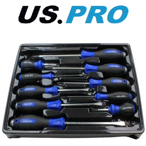 US PRO Tools 10 Piece Screwdriver Set Phillips & Slotted with Magnetic Tip 1621 US PRO Tools 10 Piece Screwdriver Set Phillips & Slotted with Magnetic Tip 1621