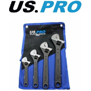 US PRO 4pc Adjustable Wrench / Shifting Spanner Set 6" 8" 10" 12" US PRO 4pc Adjustable Wrench / Shifting Spanner Set 6" 8" 10" 12"