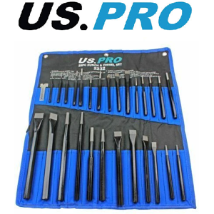 US PRO Tools 28pc Punch & Chisel Tool Set, Punches and Chisels 2232 US PRO Tools 28pc Punch & Chisel Tool Set, Punches and Chisels 2232