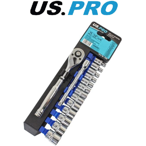 US PRO Tools 15pc 1/4''dr Metric Socket Wrench set 4 - 14mm 3226 US PRO Tools 15pc 1/4''dr Metric Socket Wrench set 4 - 14mm 3226