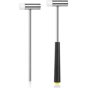 Unbranded 2 Pcs Dual Small Hammer, 7 Inches Light Weight Hammer Silicone and Metal Je Unbranded 2 Pcs Dual Small Hammer, 7 Inches Light Weight Hammer Silicone and Metal Je