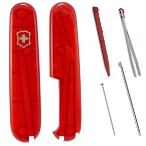 (translucent red) Genuine Victorinox 91mm replacement Scales Kit With Spares Twe (translucent red) Genuine Victorinox 91mm replacement Scales Kit With Spares Twe