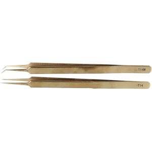Unbranded 2Pcs Fine Tip Aluminium Alloy Tweezers Set Unbranded 2Pcs Fine Tip Aluminium Alloy Tweezers Set