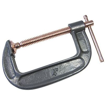 Amtech Brass Clamps Set of 4 - 100mm - Durable T-bar Handle - Adjustable Frame Amtech Brass Clamps Set of 4 - 100mm - Durable T-bar Handle - Adjustable Frame