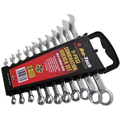 Amtech 11pc Combination Spanner Set With Rack - Garage New Wrench 619mm Mechanic - com Amtech 11pc Combination Spanner Set With Rack - Garage New Wrench 619mm Mechanic - com
