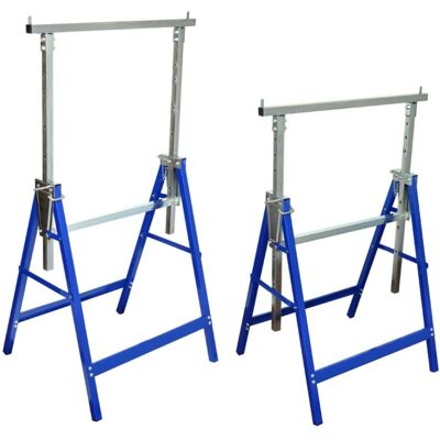vidaXL 2x Scaffolding Trestles Tower Ladder Work Table Folding Legs Support vidaXL 2x Scaffolding Trestles Tower Ladder Work Table Folding Legs Support